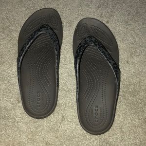 Croc flip flops